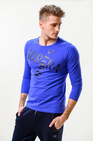 T-SHIRT DOHA LONG SLEEVE MAN BLUE no. M